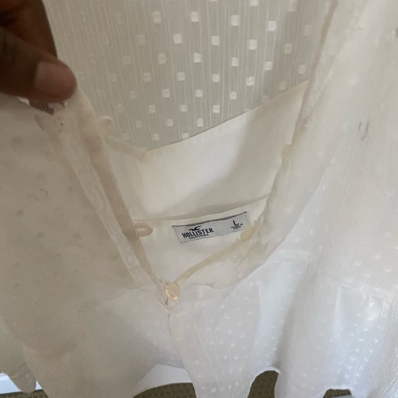 White mesh with cami attached summer top - Picture 6 of 6